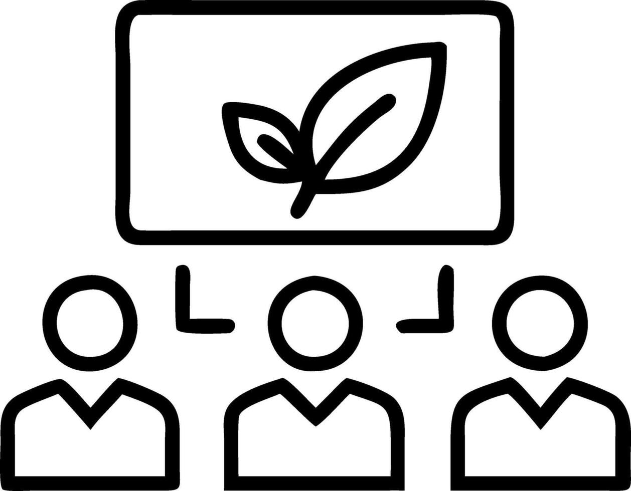 Business workshop on sustainability with copy space vector
