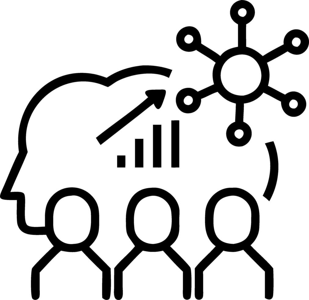 Business team utilizing AI predictive tools with soft abstract background copy space vector