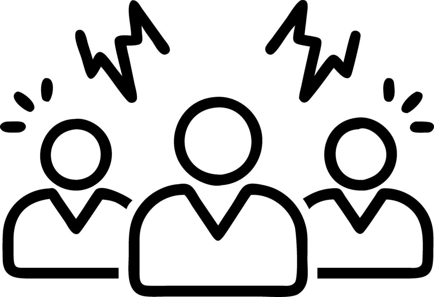 Business team facing financial audit stress on plain background copy space Set 2 vector