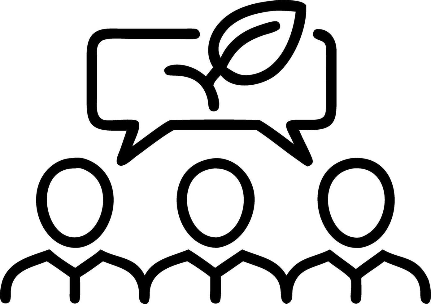 Business team discussing sustainable strategies Set 5 vector