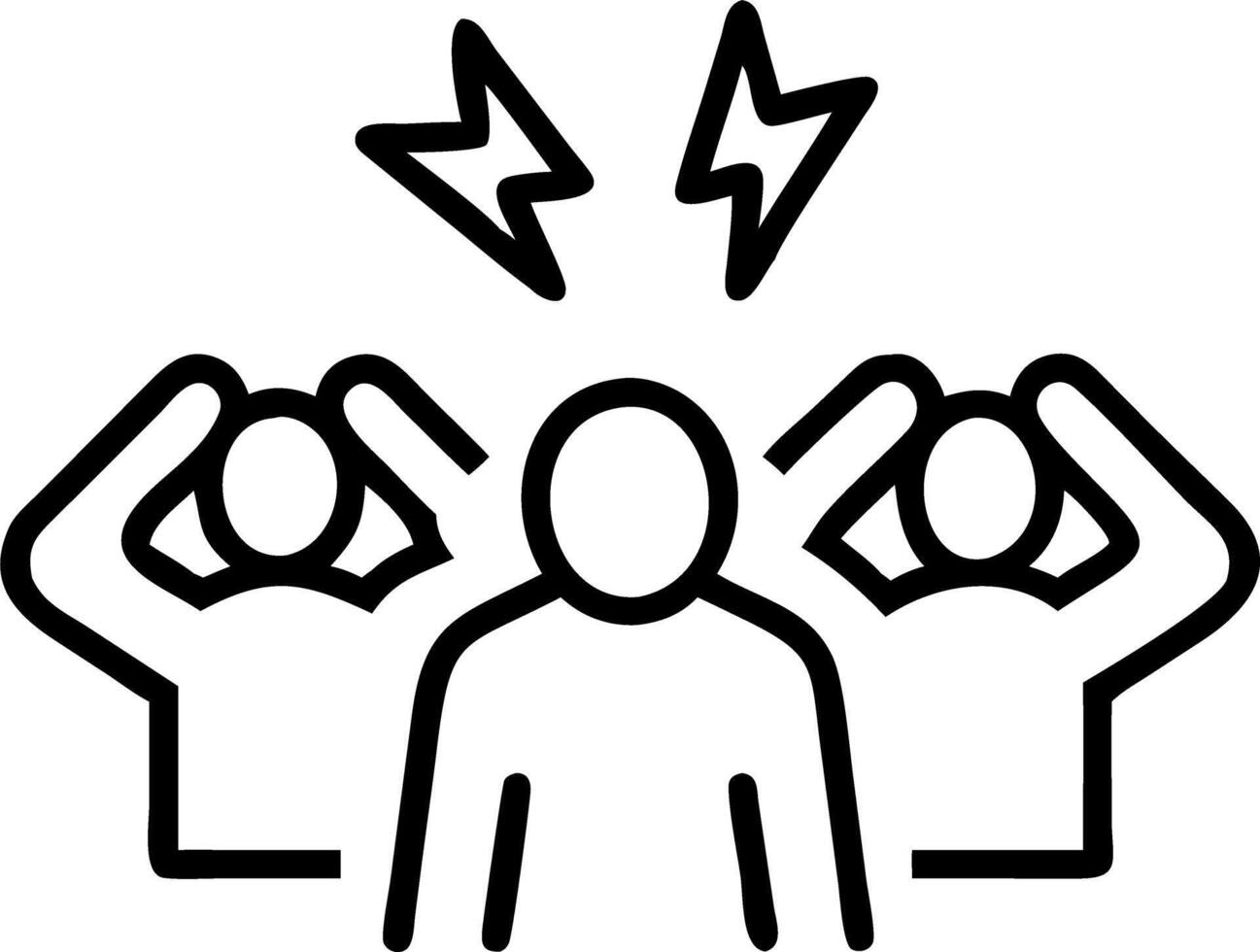 Business team dealing with high stress environment in modern office copy space vector