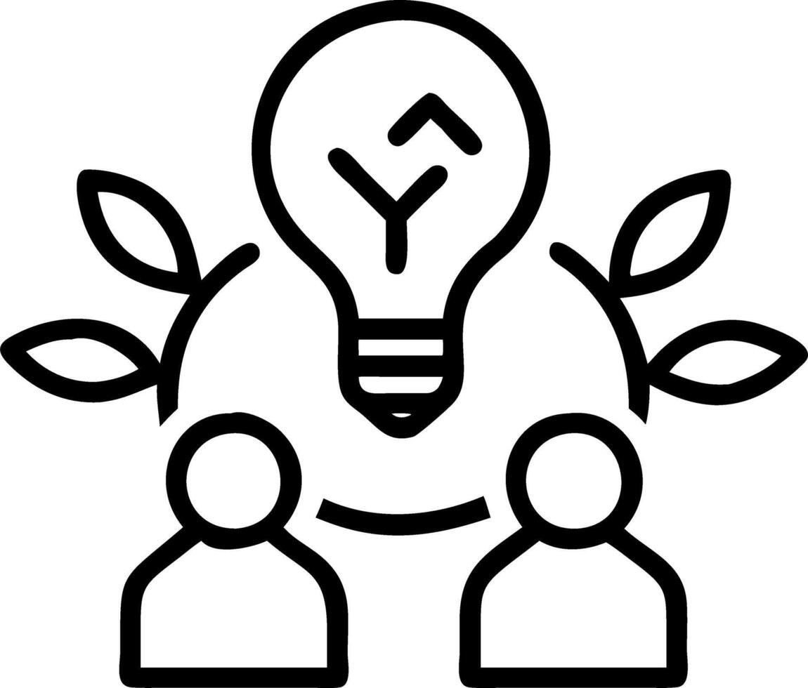 Business team collaborating on digital green initiatives in environment setting copy space vector