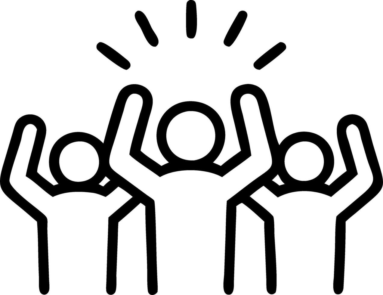 Business team clapping in applause after successful presentation vector