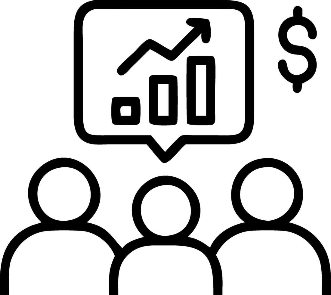 Business team analyzing cost graphs in soft abstract setting copy space vector