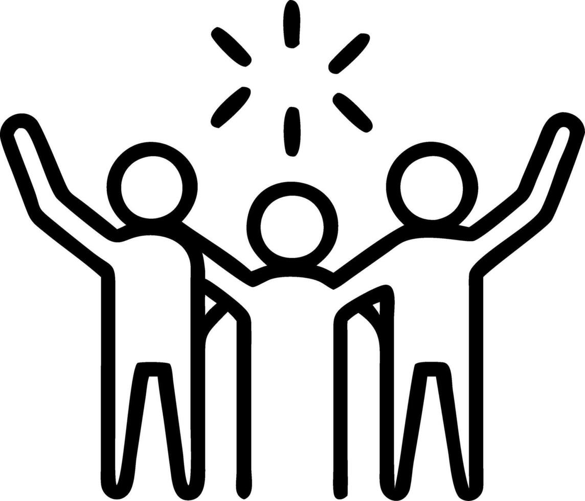 Business professionals celebrating graduation in modern office copy space on right vector