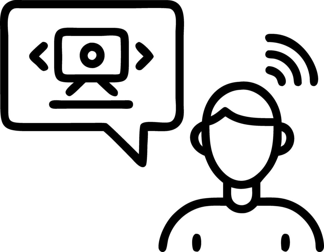 Business professional interacting with AI chatbot on tablet copy space Set 2 vector