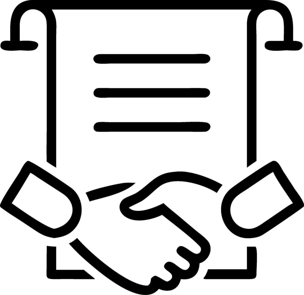 Business partnership signing agreement for sustainable supply chain vector