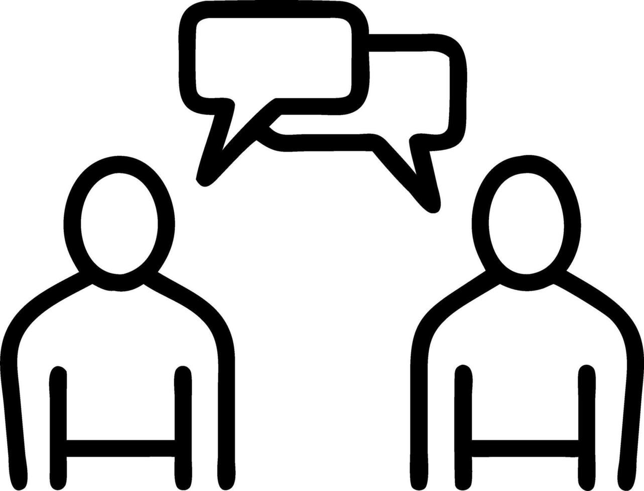 Business meeting held outdoors in a garden setting with copy space vector