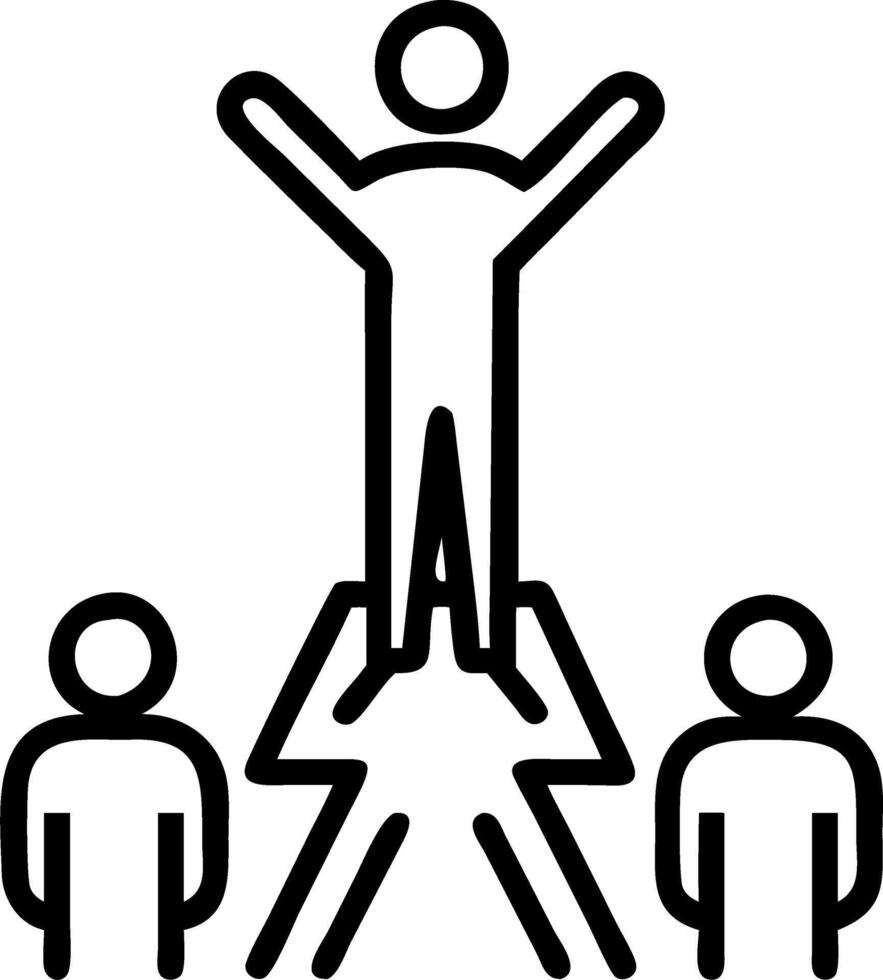 Business leader empowering team members on plain background Set 4 vector