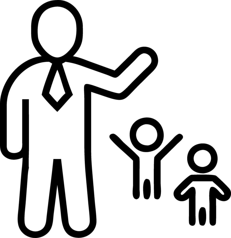 Business leader mentoring junior staff on plain background vector