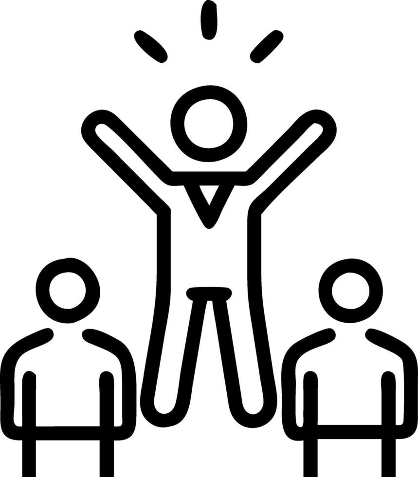 Business leader empowering team on glossy background Set 2 vector