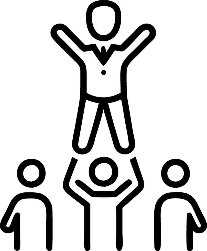 Business leader empowering team members on plain background vector