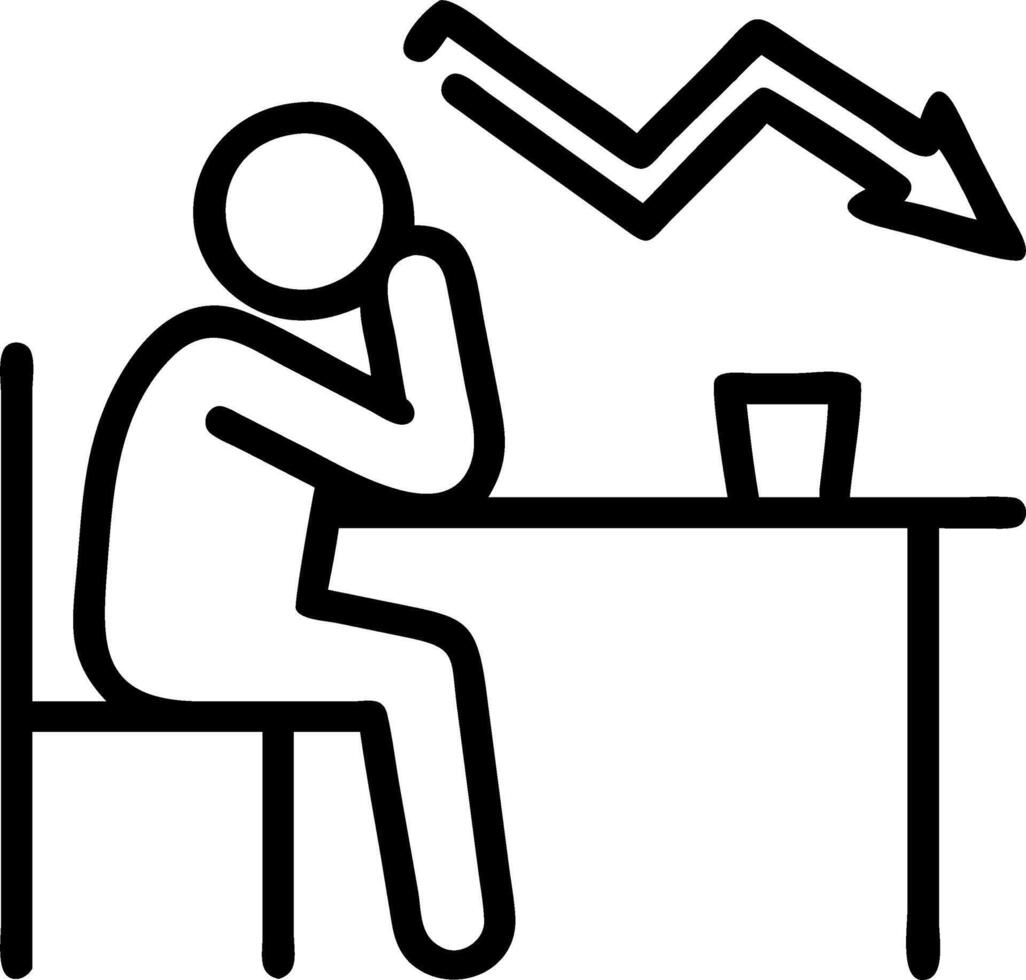 Business executive feeling anxious with market volatility in soft abstract setting copy space vector