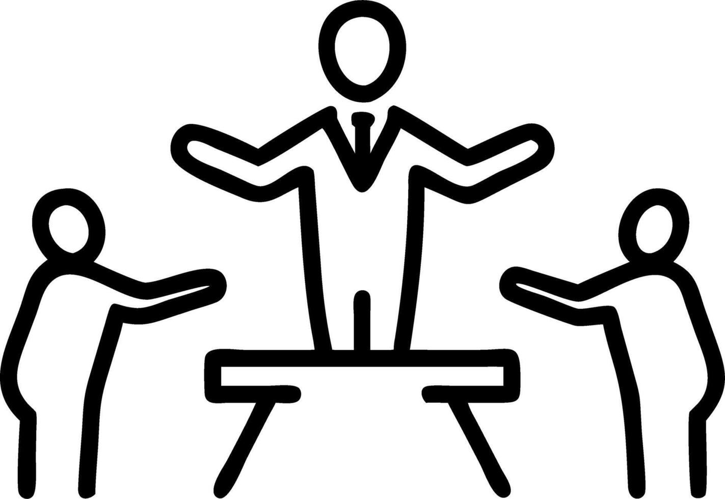 Business coach empowering team on glossy background vector