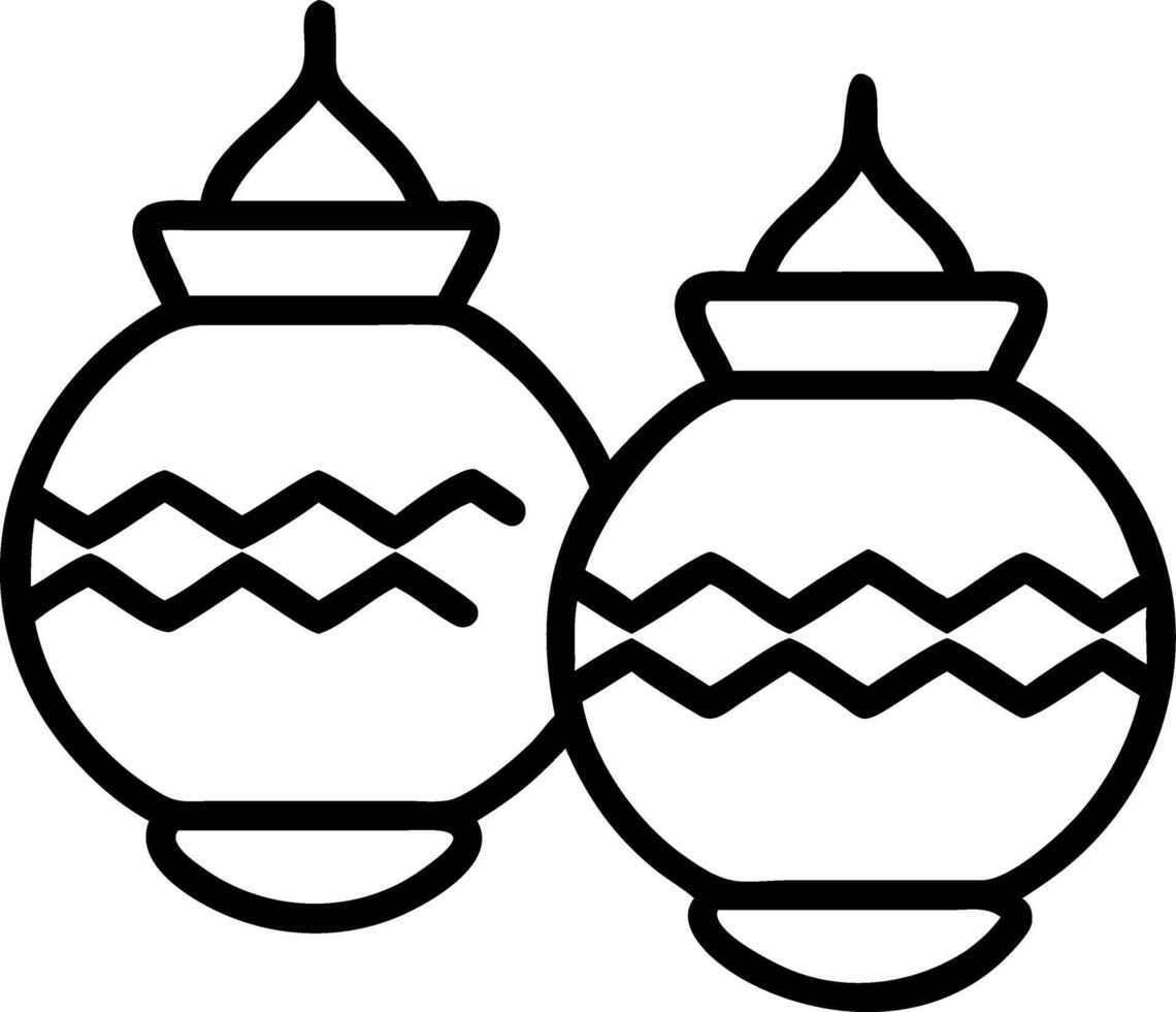 Bokeh Soft Pongal Lamps vector