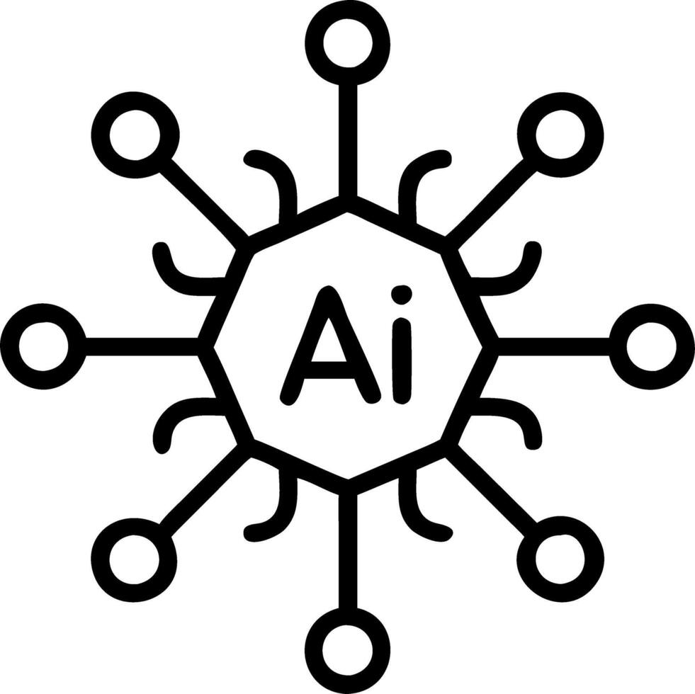 Bokeh digital art of AI neural networks with copy space vector