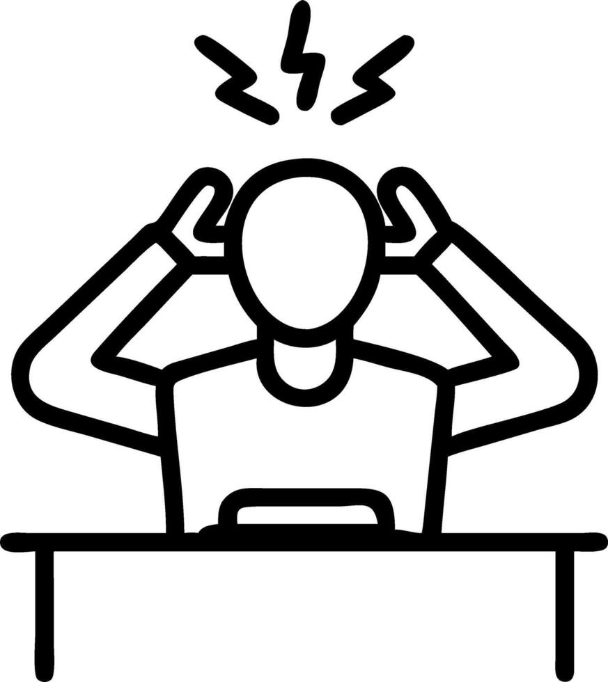 Blue Monday Desk Stress vector