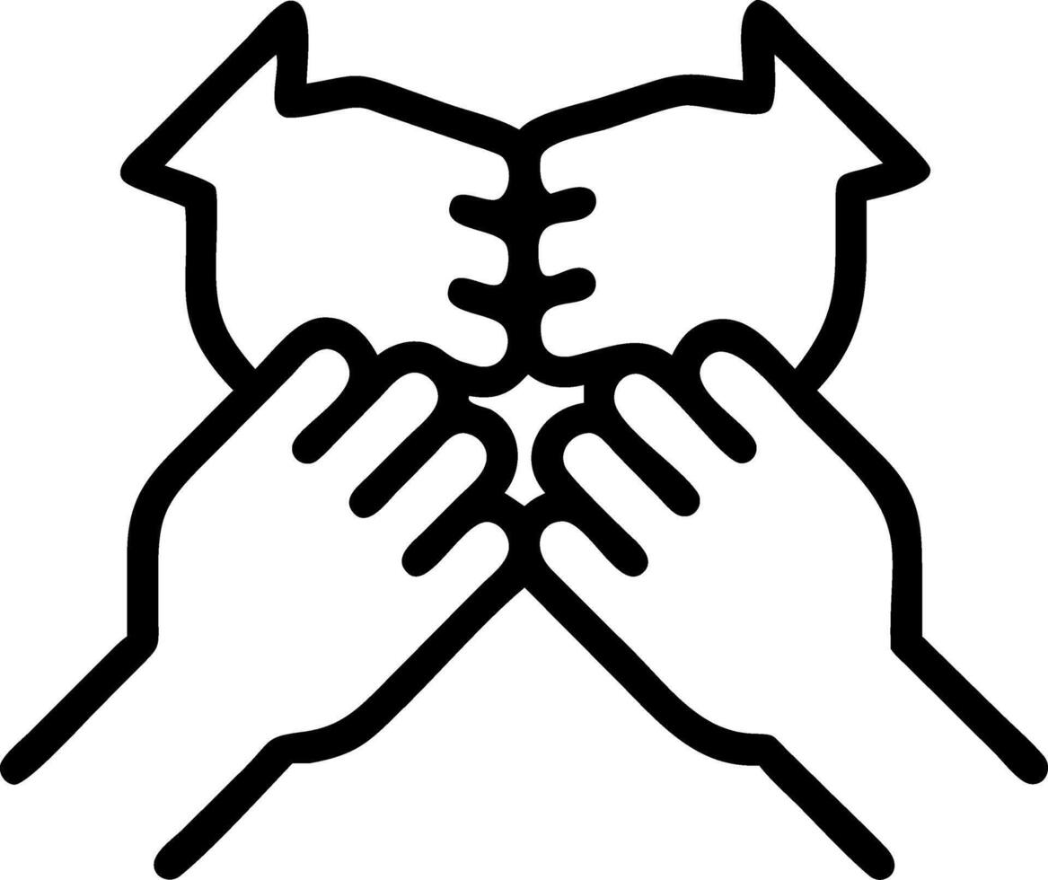 Abstract Unity Hands vector
