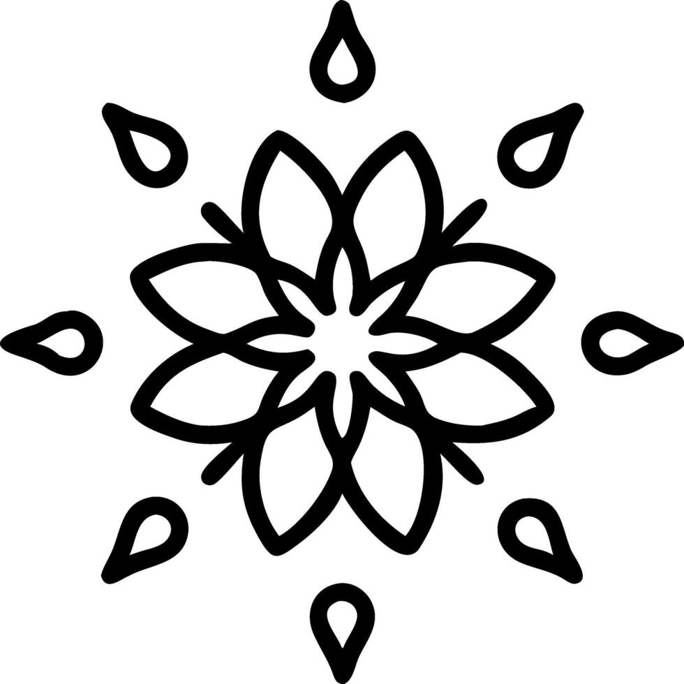 Abstract depiction of mandala with natural elements vector
