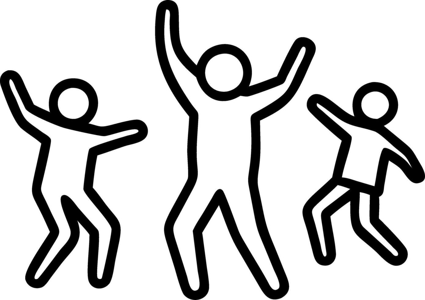 Candid Shot of a Family Dancing in the Kitchen vector