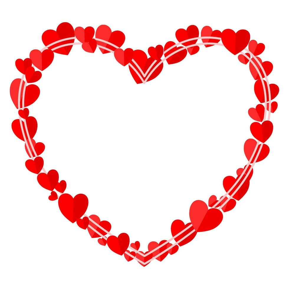 heart shaped frame vector