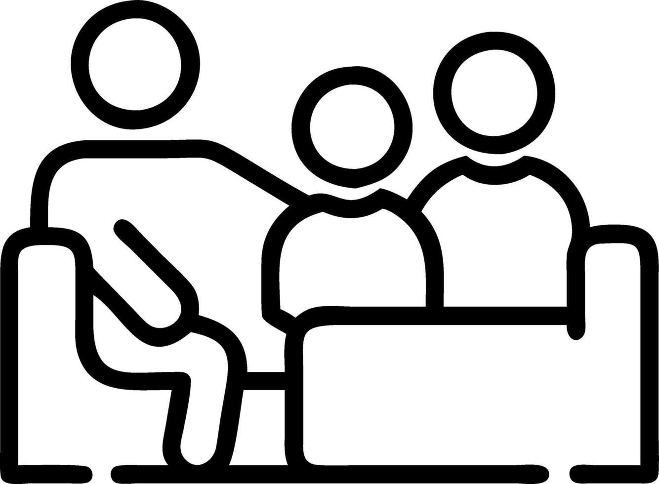 Candid photo of a family enjoying a movie night together vector