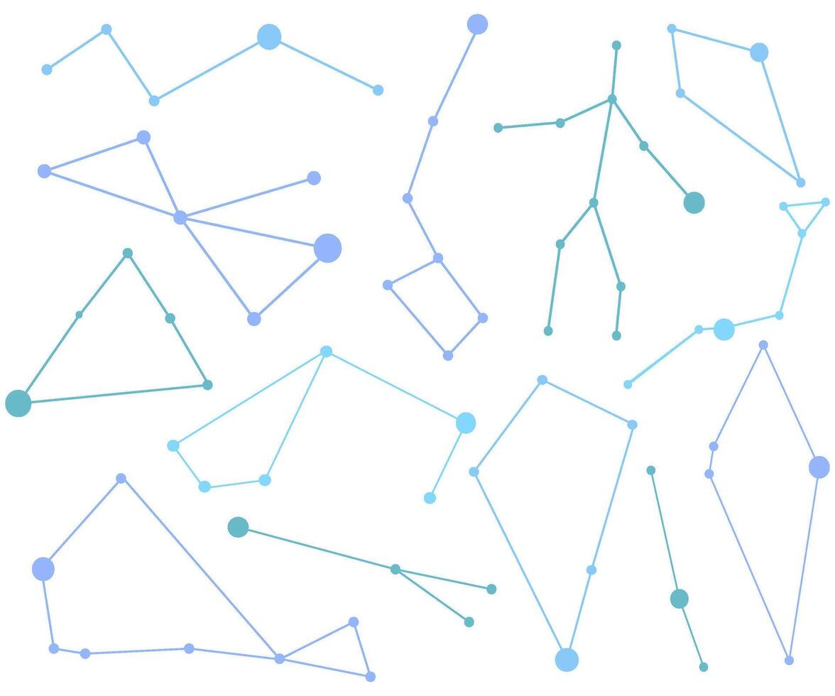 star constellations astronomy background vector