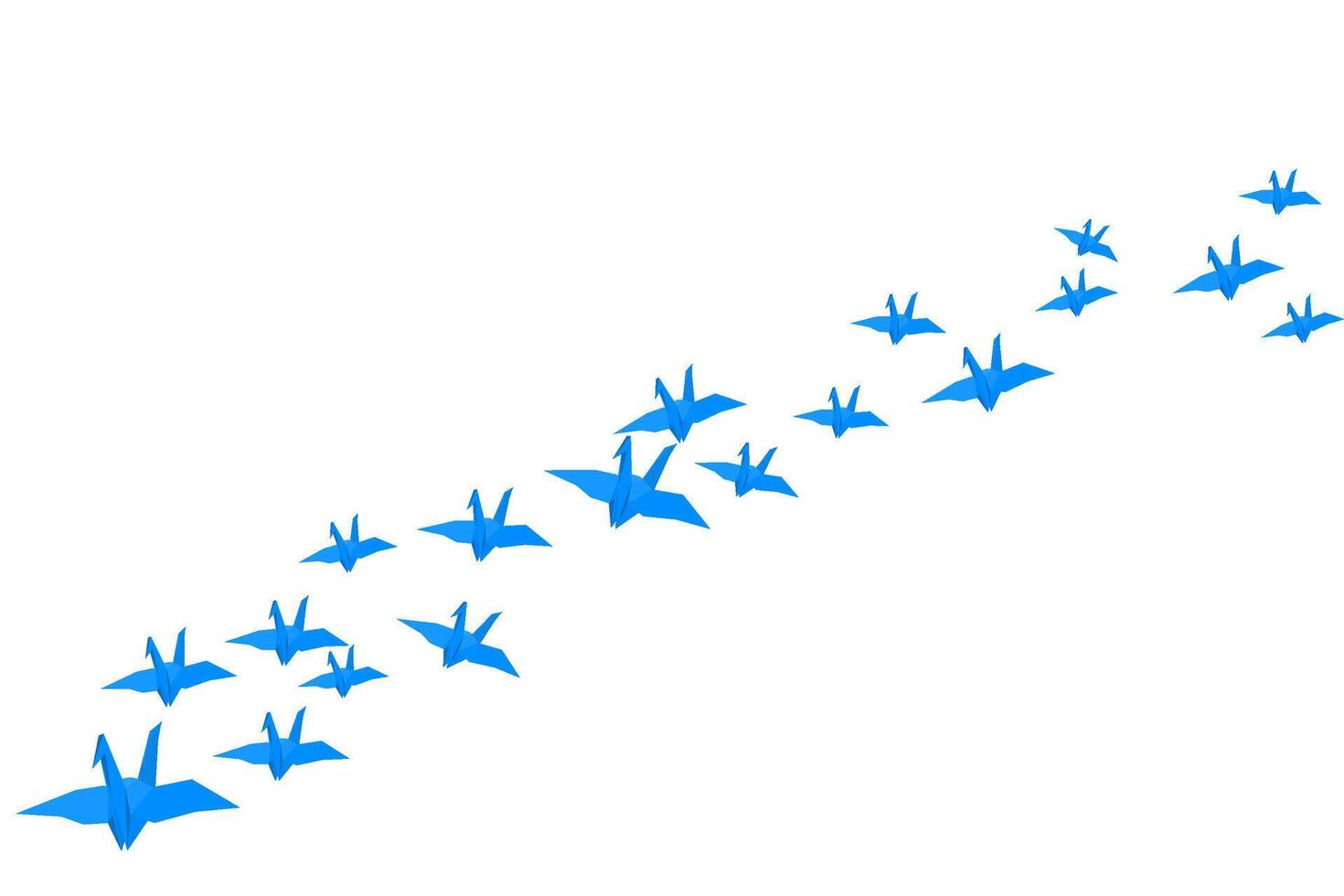 flying bird origami decoration vector