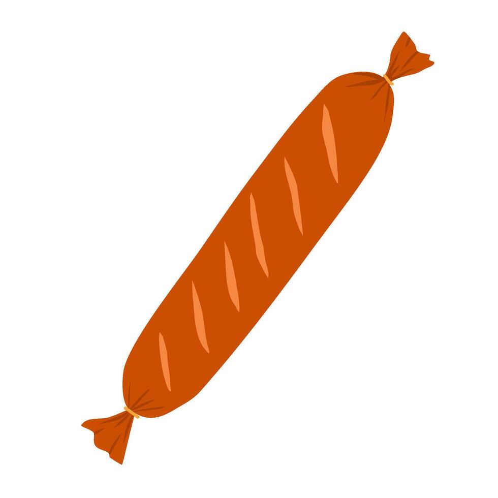 cooked sausage element vector