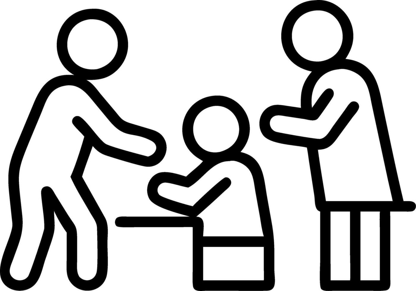 Candid Family Snack Making in a Bright Kitchen vector