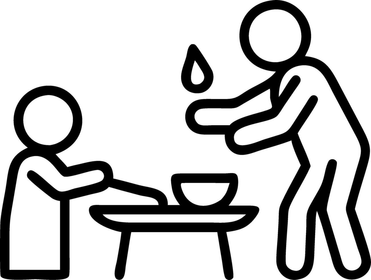 Candid Family Pancake Breakfast Preparation vector