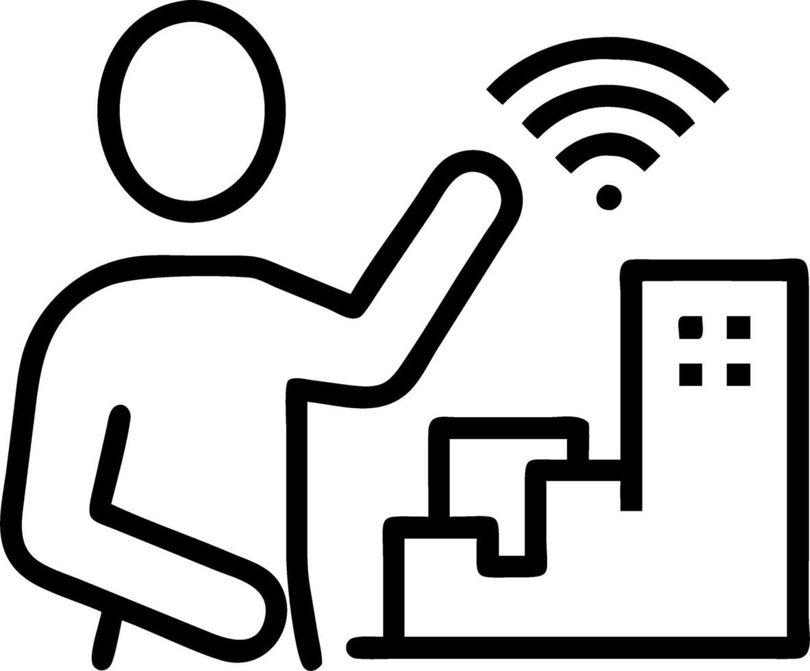 Business person using tablet projecting holographic smart city vector
