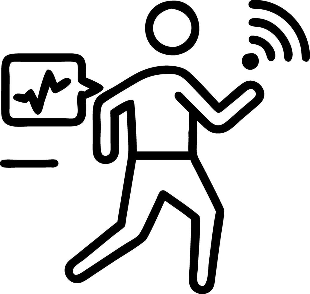 Athletes training with wearable tech in an urban park vector