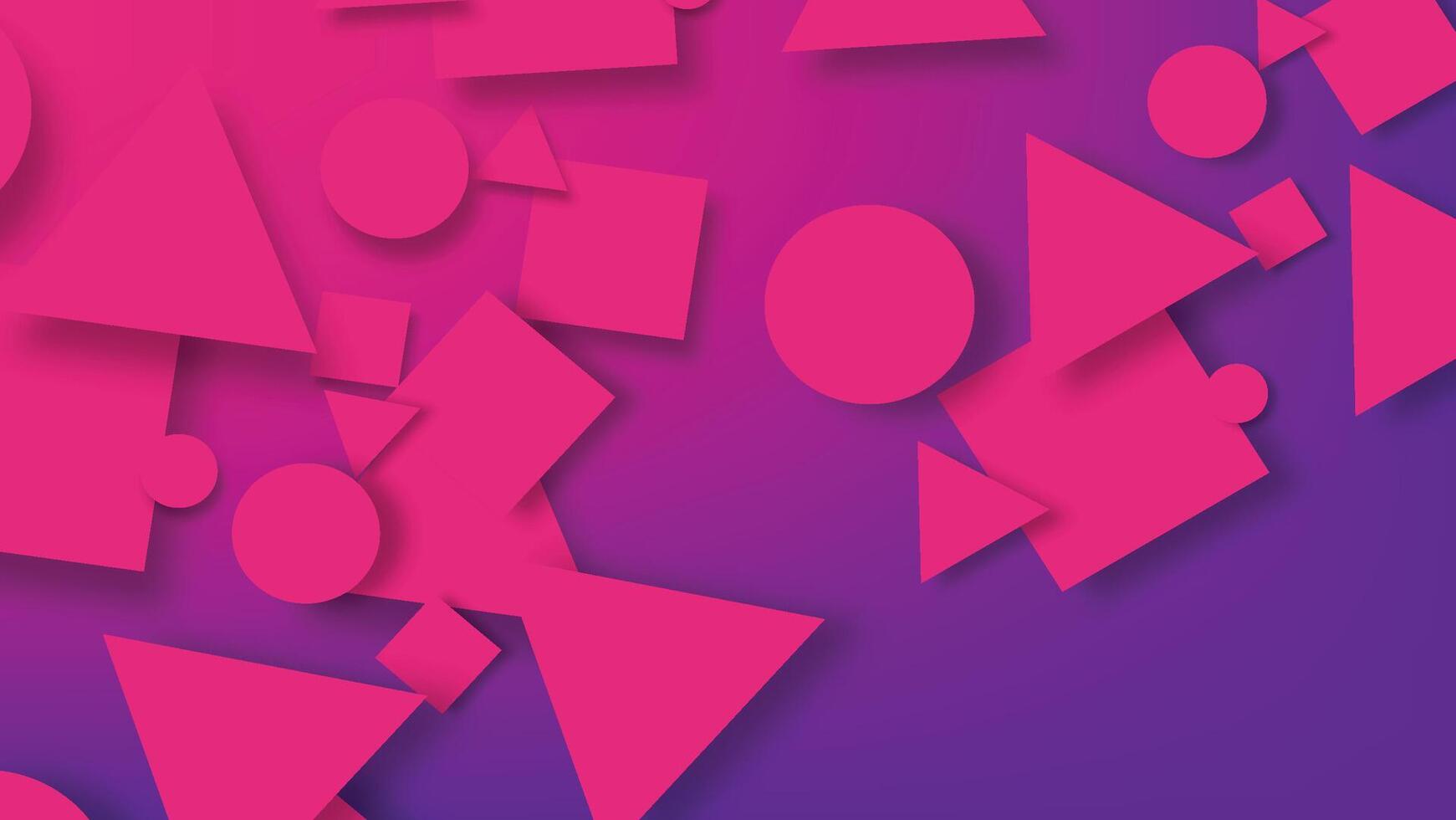 abstract pink graphic geometric shape on purple background vector