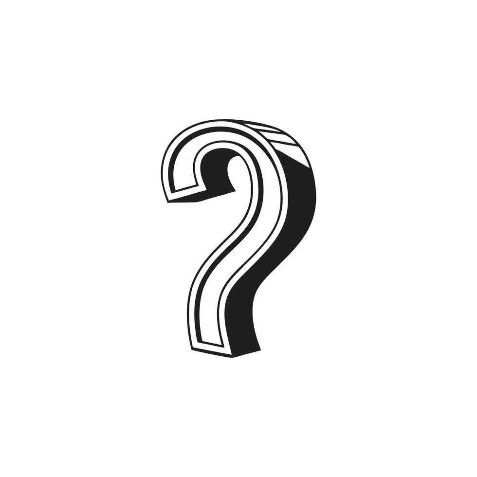 3D Question Mark , Illustration vector