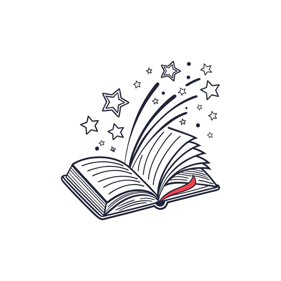 , Open Book of Magic and Knowledge vector