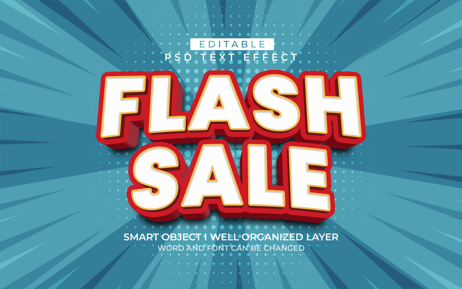 3d editable sale text effect style psd
