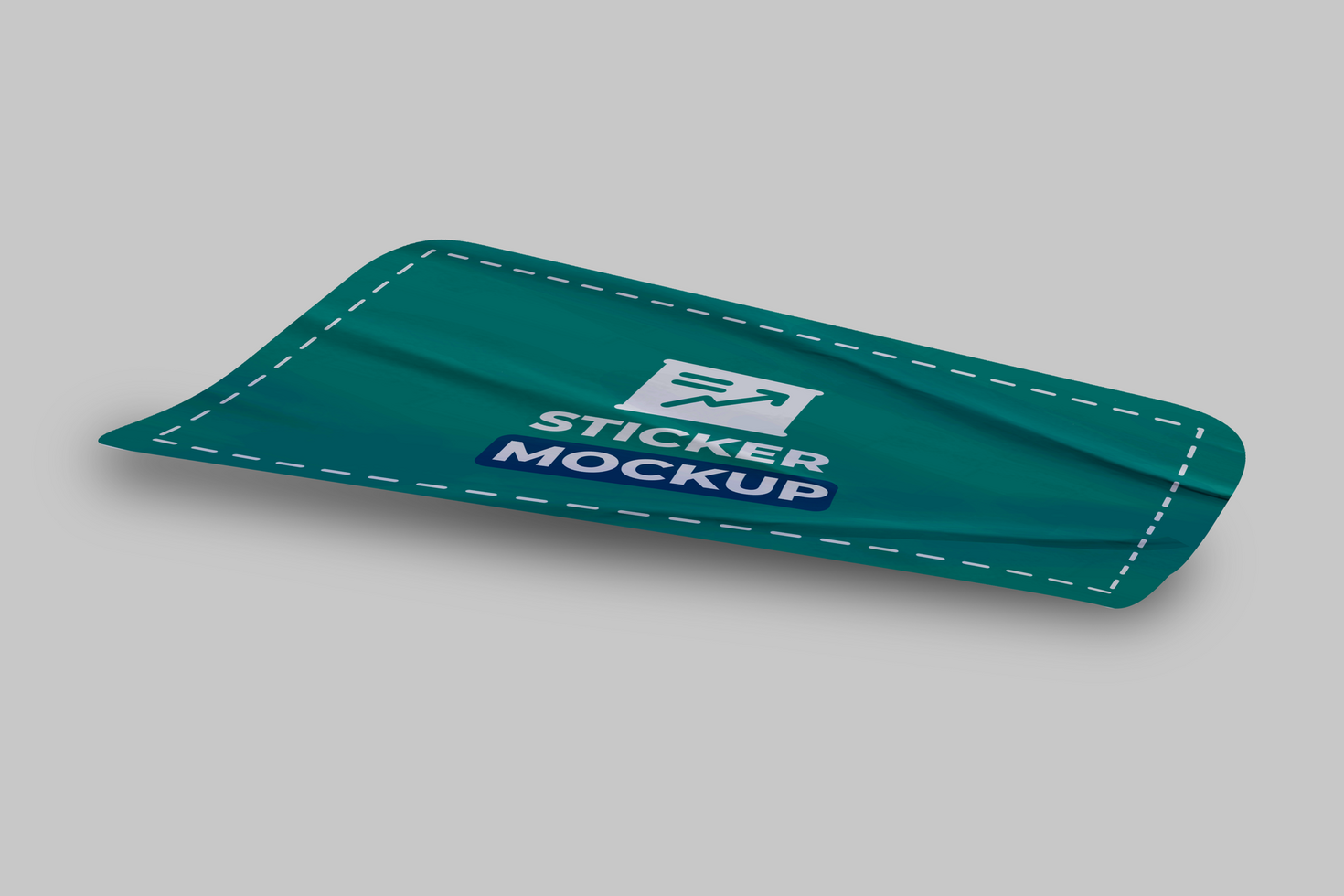 Clean Glued Paper Template for High-End Sticker Designs psd