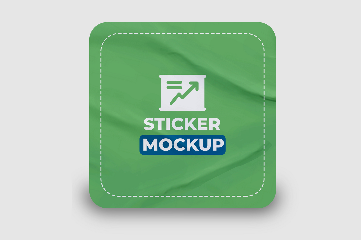 Smooth Paper Textured Template for Sticker Projects psd