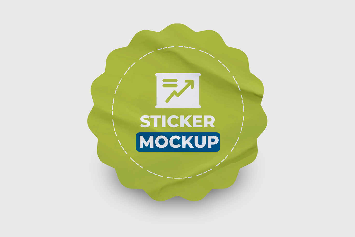 Seamless Paper Mockup Template for Creative Stickers psd