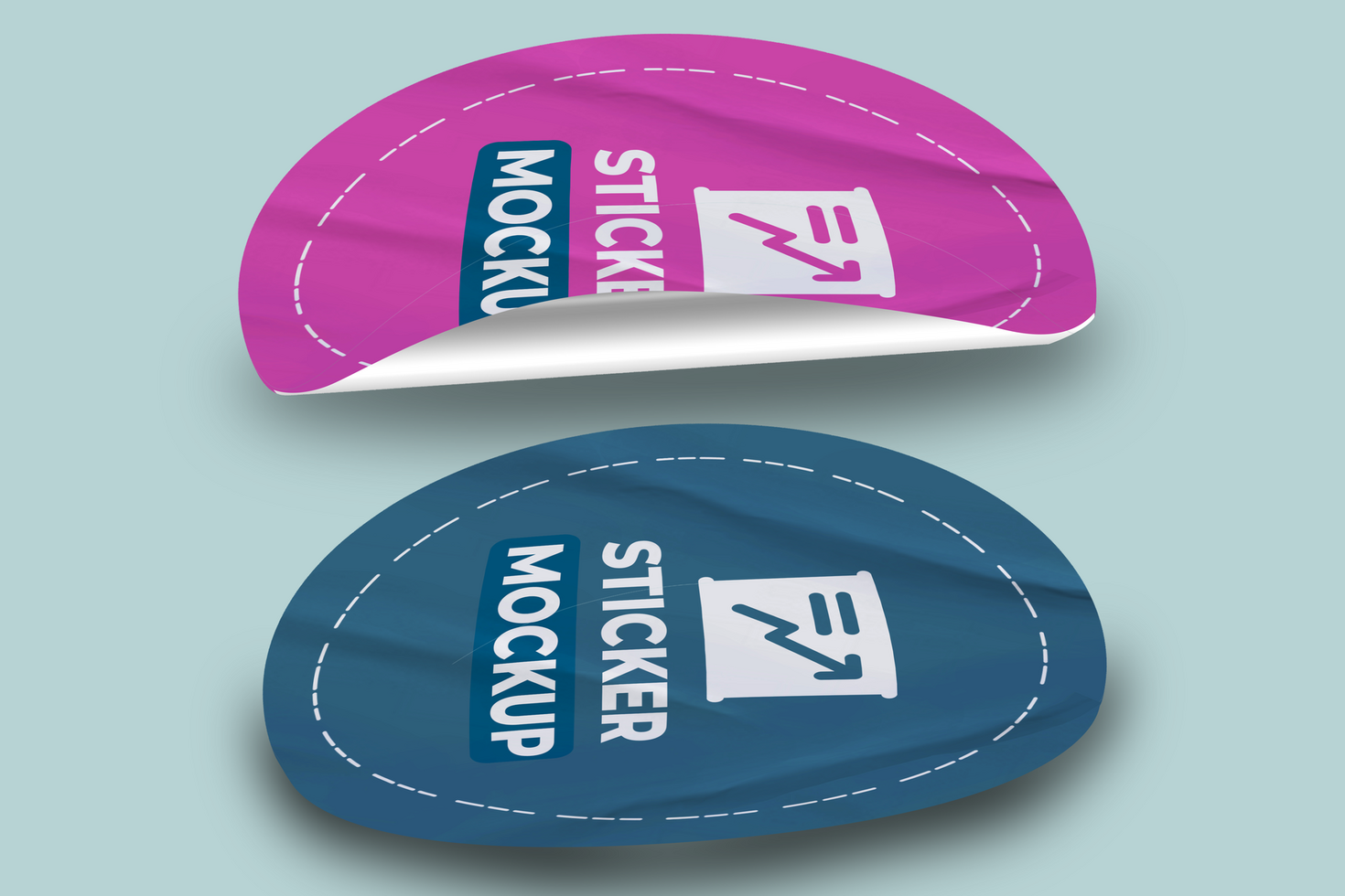 Unique Sticker Mockup Templates for Personalized Branding psd