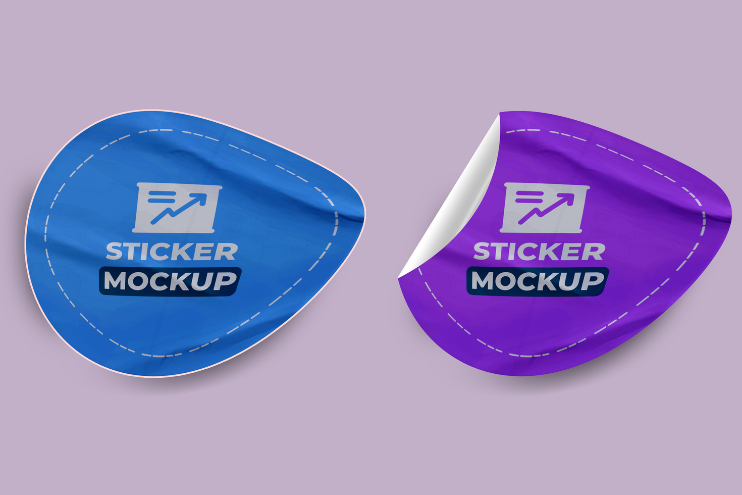 Customizable Sticker Mockups for Professional Branding psd