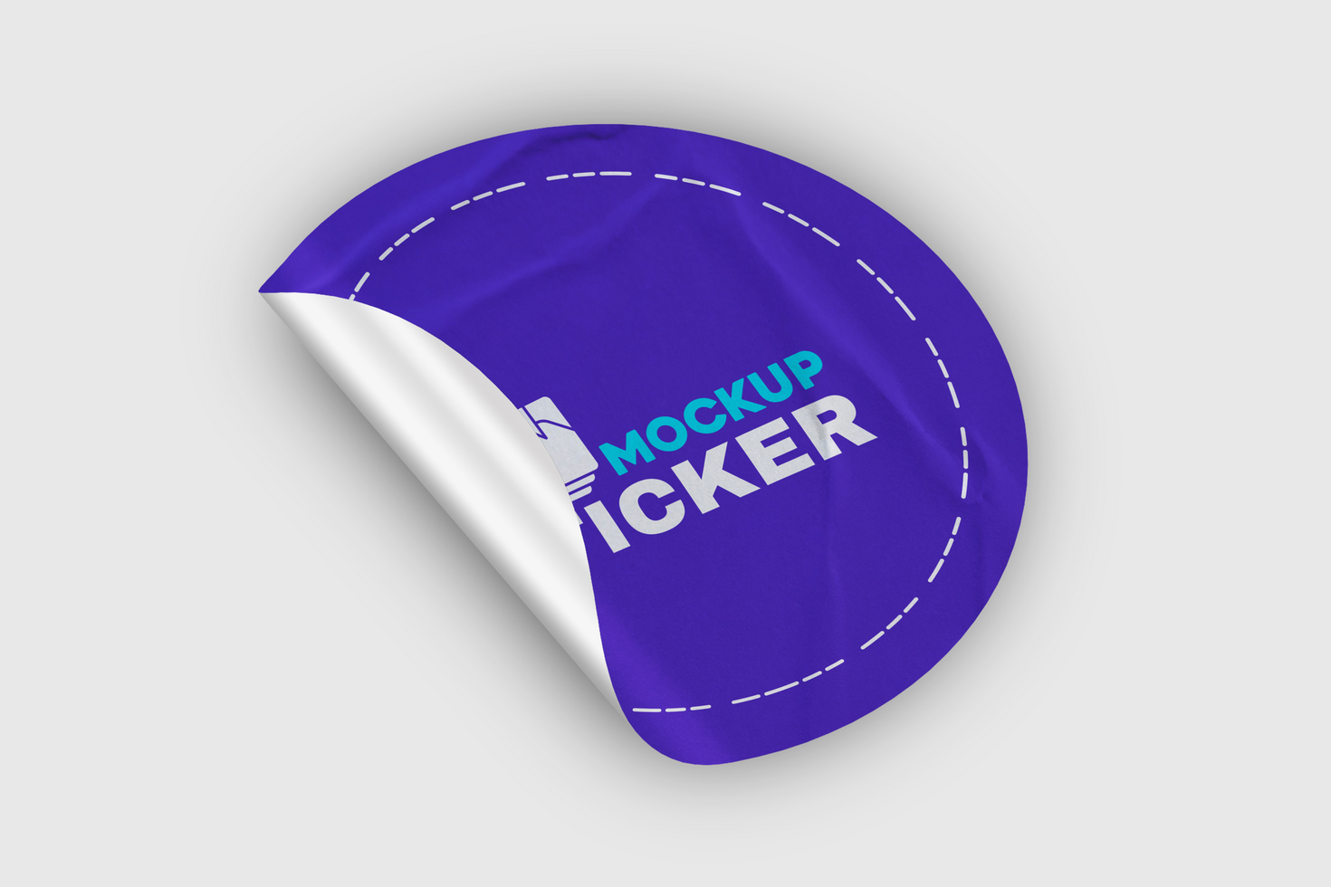 Dynamic Sticker Mockups for Versatile Advertising psd
