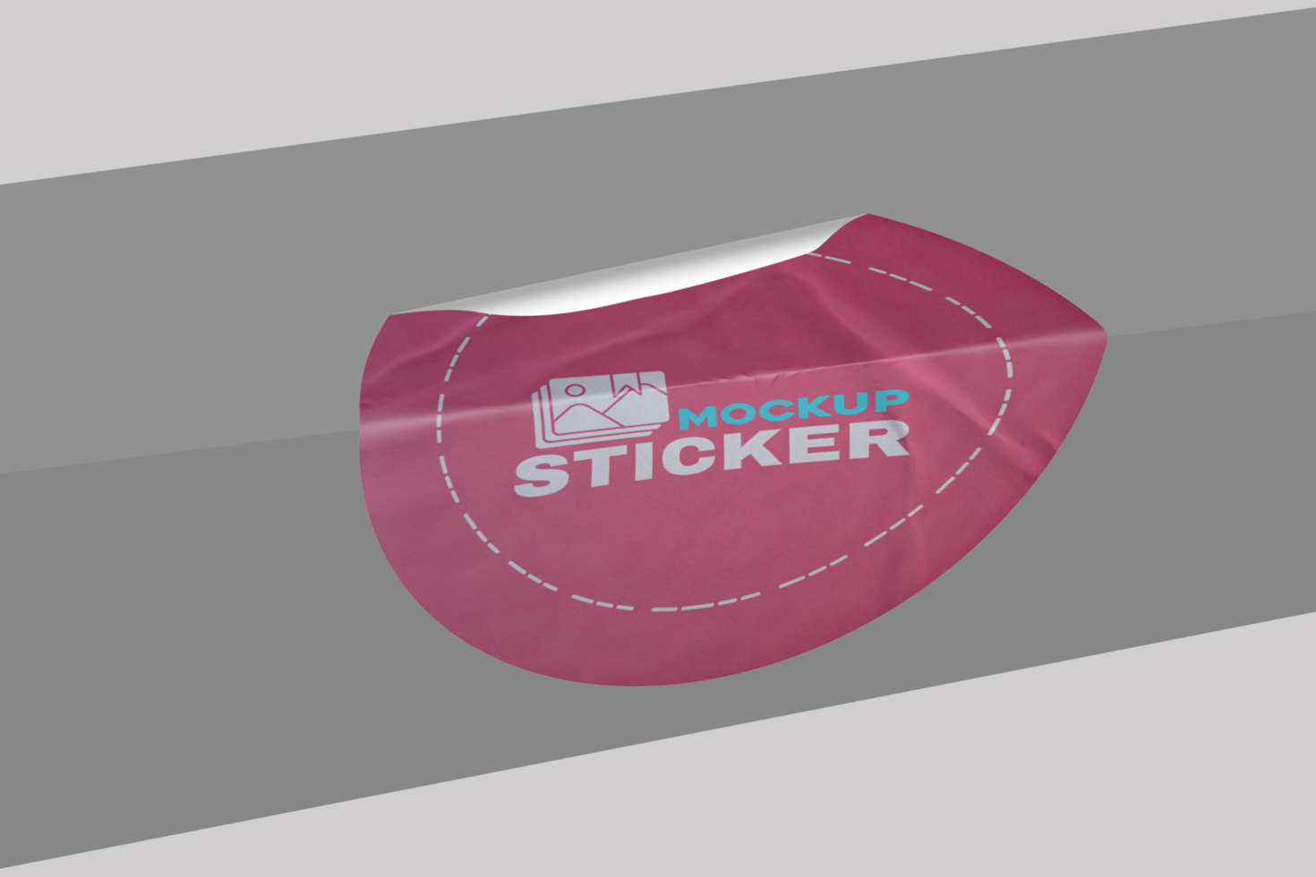 Sleek Sticker Mockups for Digital Branding Projects psd