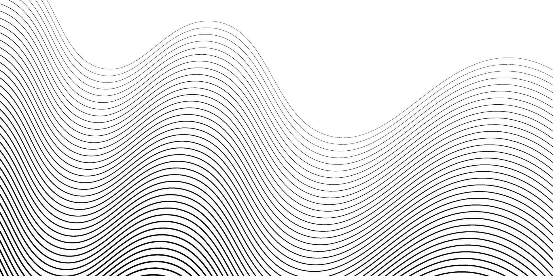 Abstract Wave Lines On White Background Optical Illusion Effect vector