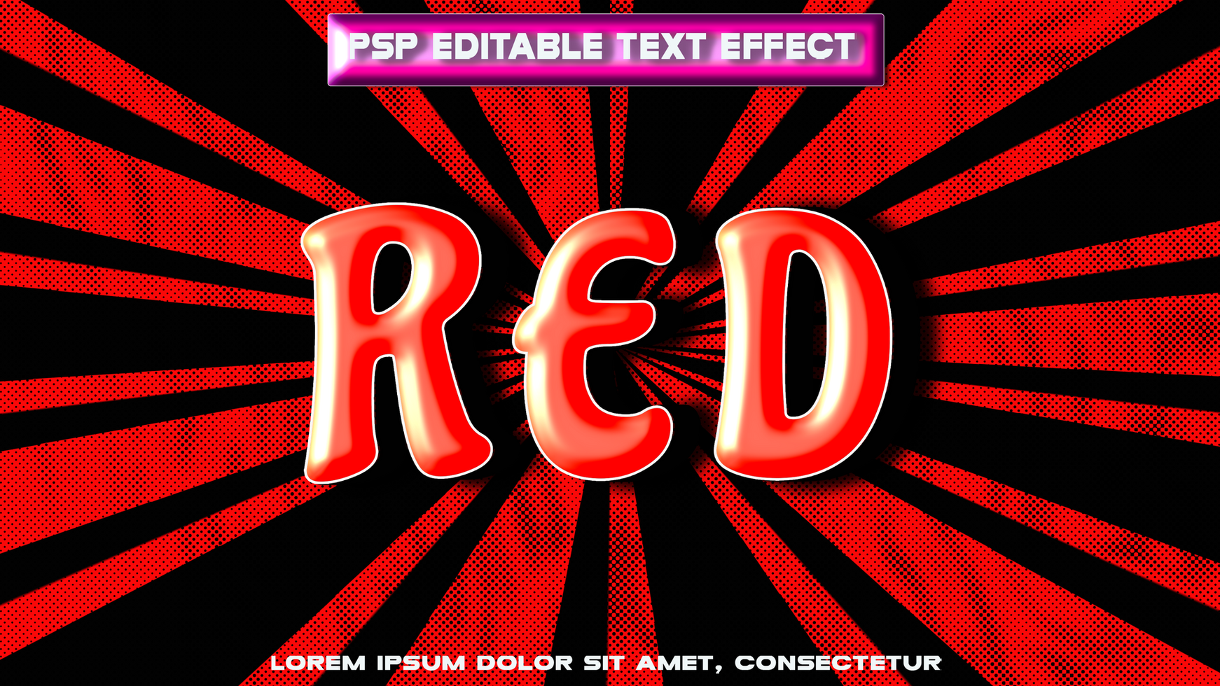 red 3d letters psd
