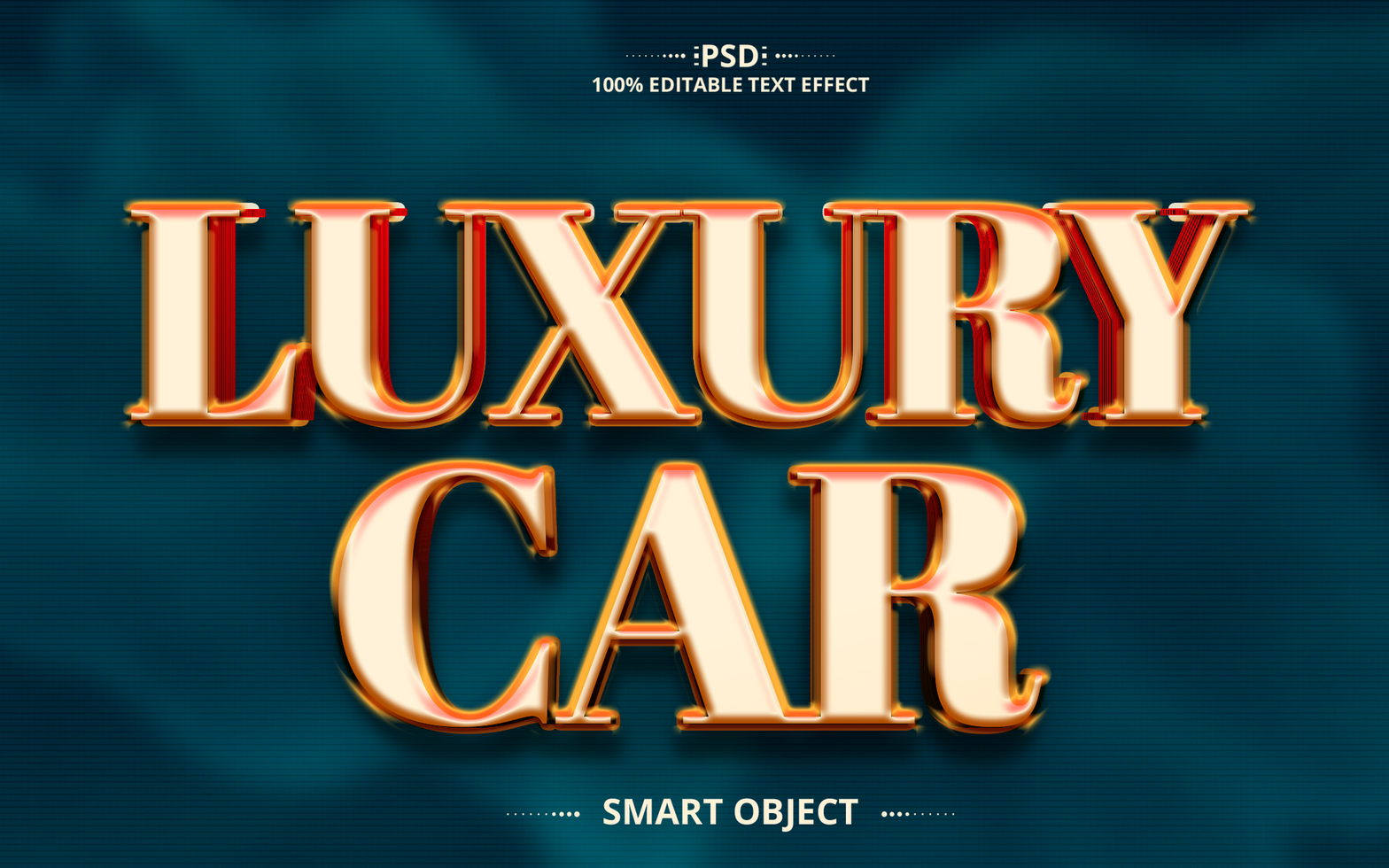 Luxury Car Creative 3D Realistic text effect design psd