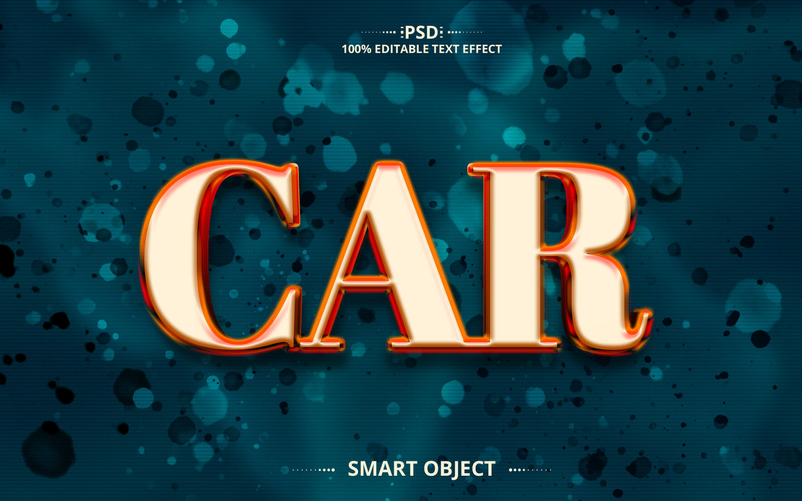 Car Luxury creative text effect design psd