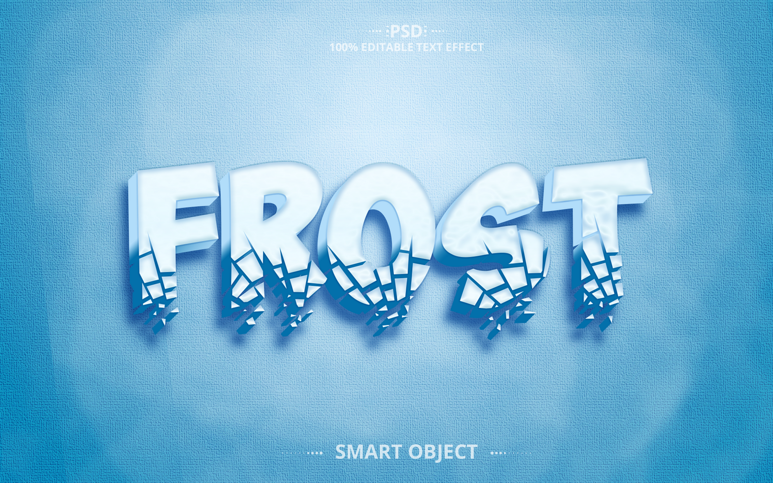 Frost creative text effect design psd