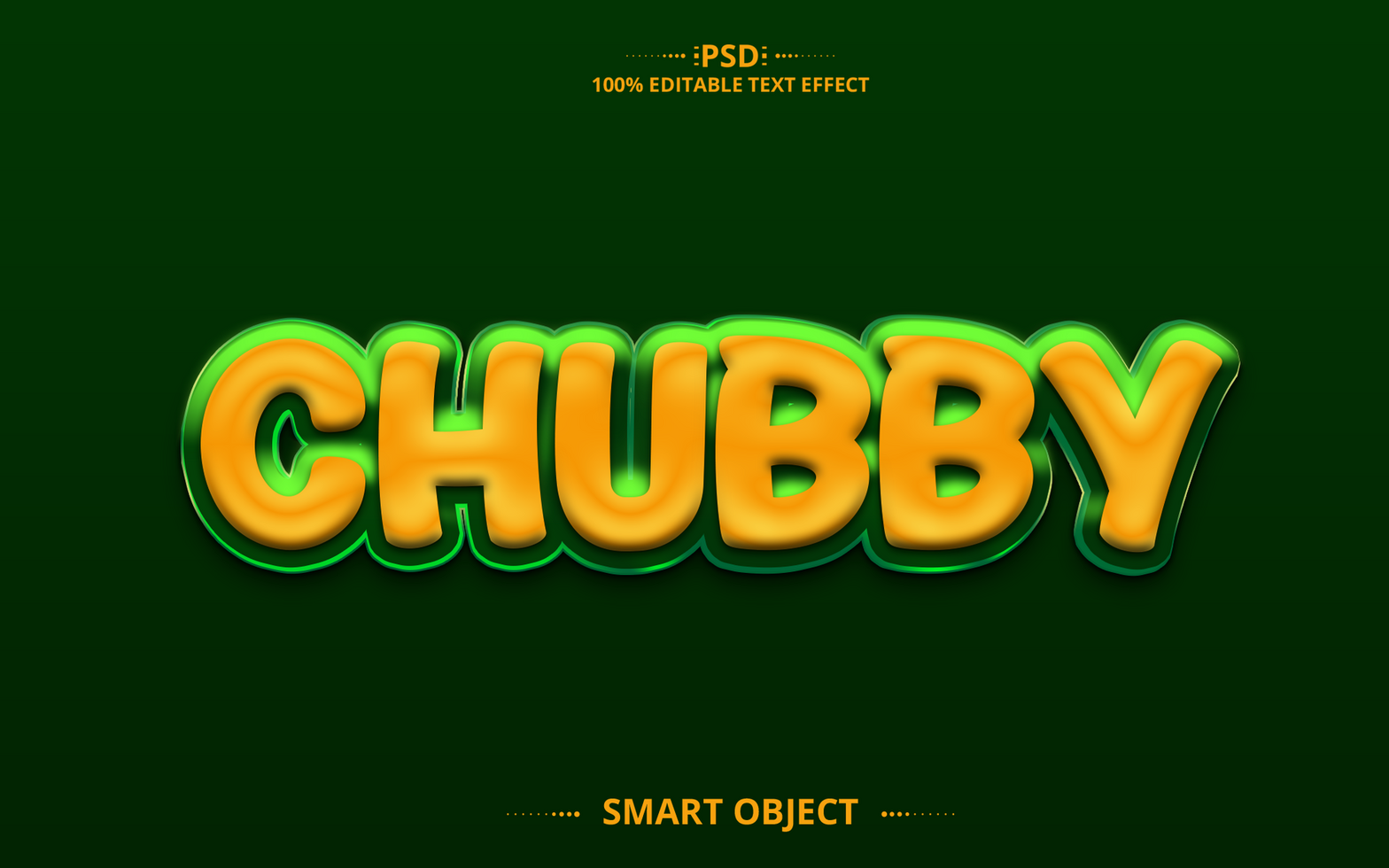 Chubby text effect psd